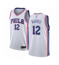 Men's Philadelphia 76ers #12 Tobias Harris Authentic White Basketball Jersey - Association Edition