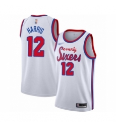 Men's Philadelphia 76ers #12 Tobias Harris Authentic White Hardwood Classics Basketball Jersey