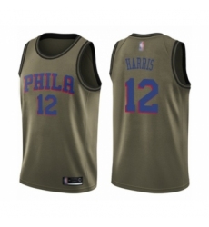 Youth Philadelphia 76ers #12 Tobias Harris Swingman Green Salute to Service Basketball Jersey