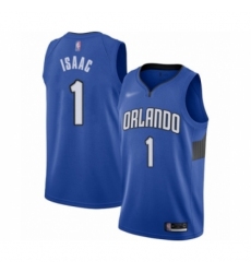 Men's Orlando Magic #1 Jonathan Isaac Authentic Blue Finished Basketball Jersey - Statement Edition