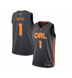 Women's Orlando Magic #1 Jonathan Isaac Swingman Charcoal Basketball Jersey - 2019 20 City Edition