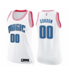 Women's Orlando Magic #00 Aaron Gordon Swingman White Pink Fashion Basketball Jersey