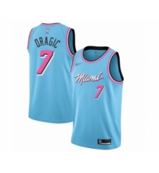 Youth Miami Heat #7 Goran Dragic Swingman Blue Basketball Jersey - 2019 20 City Edition