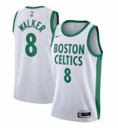 Men's Boston Celtics #8 Kemba Walker Nike White 2020-21 Swingman Player Jersey