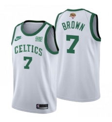 Women's Boston Celtics #7 Jaylen Brown Nike Releases Classic Edition 2022 NBA Finals 75th Anniversary Jersey White