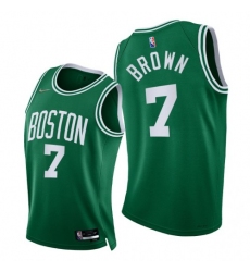 Youth Nike Boston Celtics #7 Jaylen Brown 2021-22 75th Diamond Anniversary NBA Jersey Green