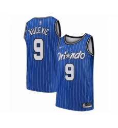 Men's Orlando Magic #9 Nikola Vucevic Authentic Blue Hardwood Classics Basketball Jersey