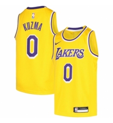 Youth Los Angeles Lakers #0 Kyle Kuzma Nike Gold 2020-21 Swingman Jersey