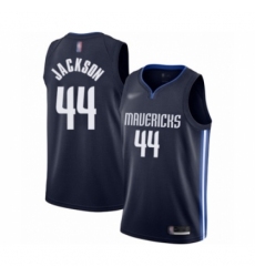 Men's Dallas Mavericks #44 Justin Jackson Authentic Navy Finished Basketball Jersey - Statement Edition