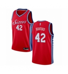 Men's Philadelphia 76ers #42 Al Horford Authentic Red Basketball Jersey Statement Edition