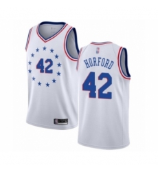 Men's Philadelphia 76ers #42 Al Horford White Swingman Jersey - Earned Edition