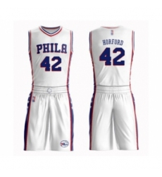 Youth Philadelphia 76ers #42 Al Horford Swingman White Basketball Suit Jersey - Association Edition