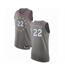 Men's Philadelphia 76ers #22 Mattise Thybulle Authentic Gray Basketball Jersey - City Edition