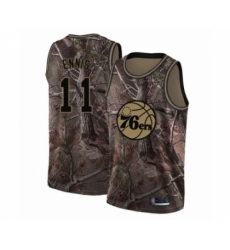 Men's Philadelphia 76ers #11 James Ennis Swingman Camo Realtree Collection Basketball Jersey