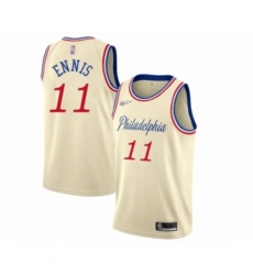 Women's Philadelphia 76ers #11 James Ennis Swingman Cream Basketball Jersey - 2019 20 City Edition