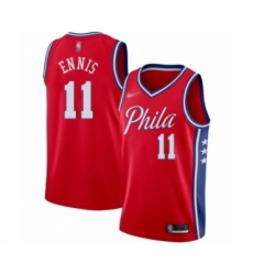 Women's Philadelphia 76ers #11 James Ennis Swingman Red Finished Basketball Jersey - Statement Edition