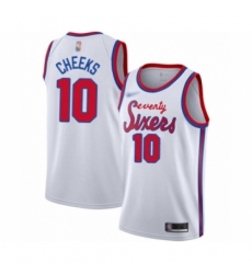 Women's Philadelphia 76ers #10 Maurice Cheeks Swingman White Hardwood Classics Basketball Jersey