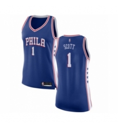 Women's Philadelphia 76ers #1 Mike Scott Swingman Blue Basketball Jersey - Icon Edition