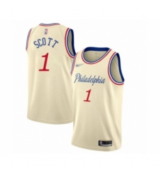 Women's Philadelphia 76ers #1 Mike Scott Swingman Cream Basketball Jersey - 2019 20 City Edition