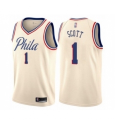 Women's Philadelphia 76ers #1 Mike Scott Swingman Cream Basketball Jersey - City Edition