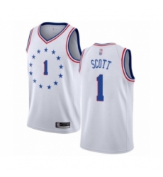 Women's Philadelphia 76ers #1 Mike Scott White Swingman Jersey - Earned Edition