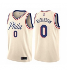 Men's Philadelphia 76ers #0 Josh Richardson Authentic Cream Basketball Jersey - City Edition