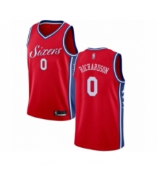 Men's Philadelphia 76ers #0 Josh Richardson Authentic Red Basketball Jersey Statement Edition