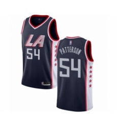 Men's Los Angeles Clippers #54 Patrick Patterson Authentic Navy Blue Basketball Jersey - City Edition