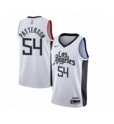 Youth Los Angeles Clippers #54 Patrick Patterson Swingman White Basketball Jersey - 2019 20 City Edition