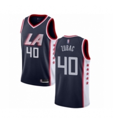 Men's Los Angeles Clippers #40 Ivica Zubac Authentic Navy Blue Basketball Jersey - City Edition