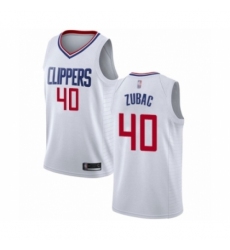 Men's Los Angeles Clippers #40 Ivica Zubac Authentic White Basketball Jersey - Association Edition