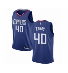 Women's Los Angeles Clippers #40 Ivica Zubac Authentic Blue Basketball Jersey - Icon Edition