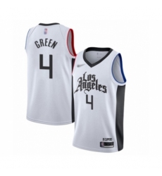 Men's Los Angeles Clippers #4 JaMychal Green Swingman White Basketball Jersey - 2019 20 City Edition