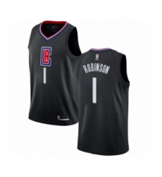 Men's Los Angeles Clippers #1 Jerome Robinson Authentic Black Basketball Jersey Statement Edition