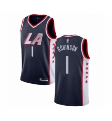 Men's Los Angeles Clippers #1 Jerome Robinson Authentic Navy Blue Basketball Jersey - City Edition