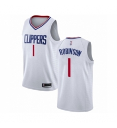 Men's Los Angeles Clippers #1 Jerome Robinson Authentic White Basketball Jersey - Association Edition