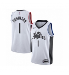 Youth Los Angeles Clippers #1 Jerome Robinson Swingman White Basketball Jersey - 2019 20 City Edition