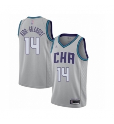 Women's Jordan Charlotte Hornets #14 Michael Kidd-Gilchrist Swingman Gray Basketball Jersey - 2019 20 City Edition