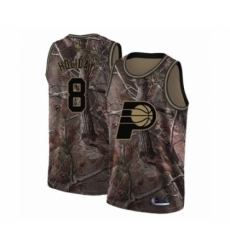 Men's Indiana Pacers #8 Justin Holiday Swingman Camo Realtree Collection Basketball Jersey