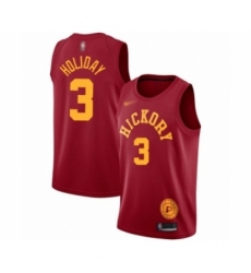 Men's Indiana Pacers #3 Aaron Holiday Authentic Red Hardwood Classics Basketball Jersey