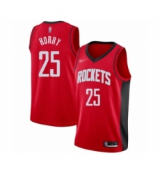 Youth Houston Rockets #25 Robert Horry Swingman Red Finished Basketball Jersey - Icon Edition