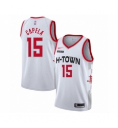 Youth Houston Rockets #15 Clint Capela Swingman White Basketball Jersey - 2019 20 City Edition