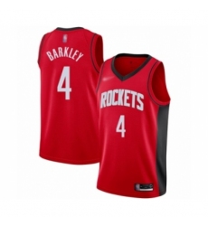 Women's Houston Rockets #4 Charles Barkley Swingman Red Finished Basketball Jersey - Icon Edition