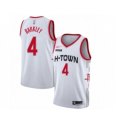 Youth Houston Rockets #4 Charles Barkley Swingman White Basketball Jersey - 2019 20 City Edition