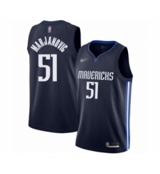 Men's Dallas Mavericks #51 Boban Marjanovic Authentic Navy Finished Basketball Jersey - Statement Edition
