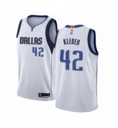 Women's Dallas Mavericks #42 Maxi Kleber Authentic White Basketball Jersey - Association Edition