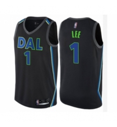 Men's Dallas Mavericks #1 Courtney Lee Authentic Black Basketball Jersey - City Edition