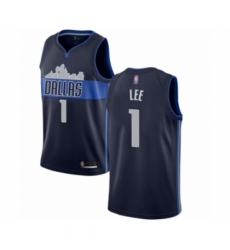 Men's Dallas Mavericks #1 Courtney Lee Authentic Navy Blue Basketball Jersey Statement Edition