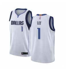 Men's Dallas Mavericks #1 Courtney Lee Authentic White Basketball Jersey - Association Edition