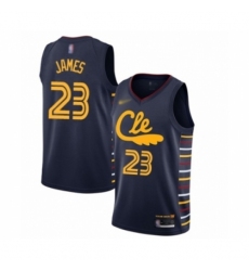 Women's Cleveland Cavaliers #23 LeBron James Swingman Navy Basketball Jersey - 2019 20 City Edition